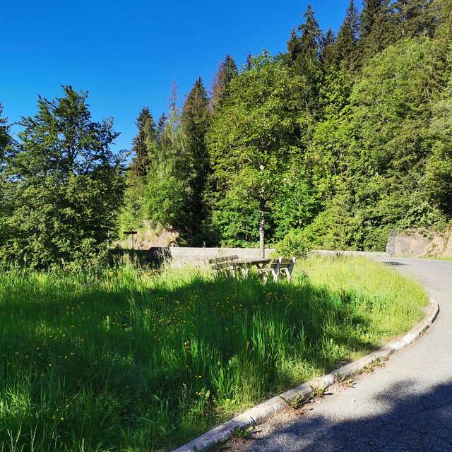 Picnic area on the road to Hauteluce