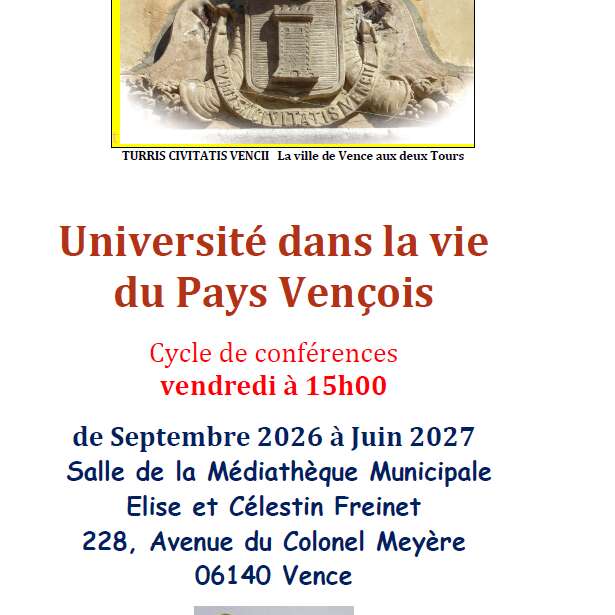 Université dans la vie du Pays Vençois