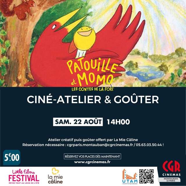 Ciné-atelier et goûter - PATOUILLE ET MOMO, LES CONTES DE LA FORÊT