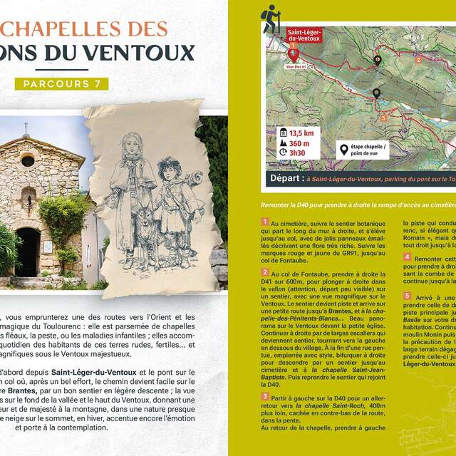 Les chapelles des balcons du Ventoux - Départ Brantes
