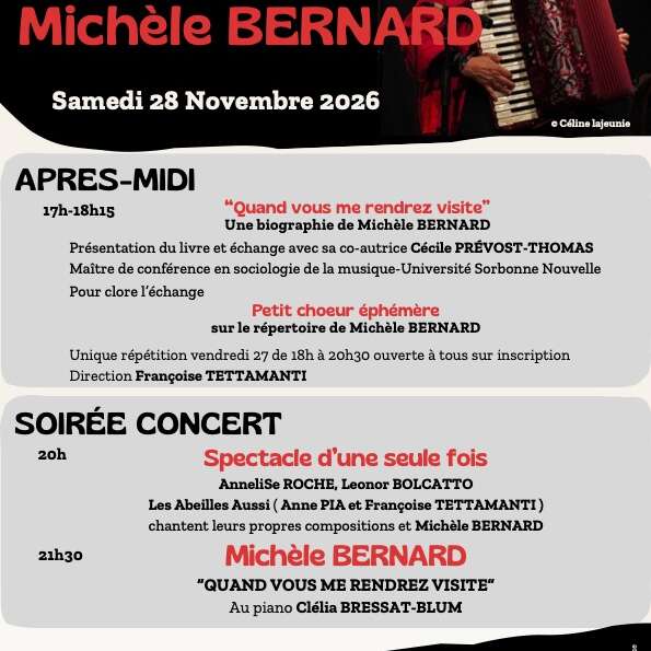 "A Day with Michèle Bernard" - Tribute Show at the Théâtre des 2 Mondes
