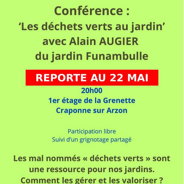 Conférence : Les déchets verts au jardin