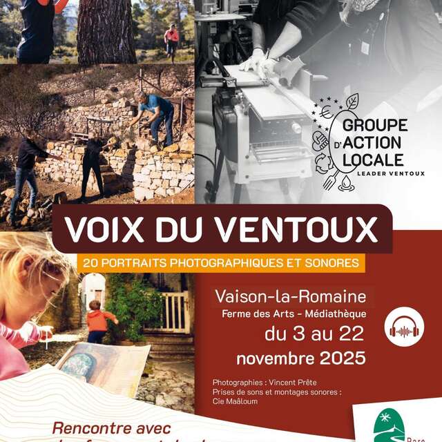 Exposition de portraits "Voix du Ventoux" à la Ferme des Arts