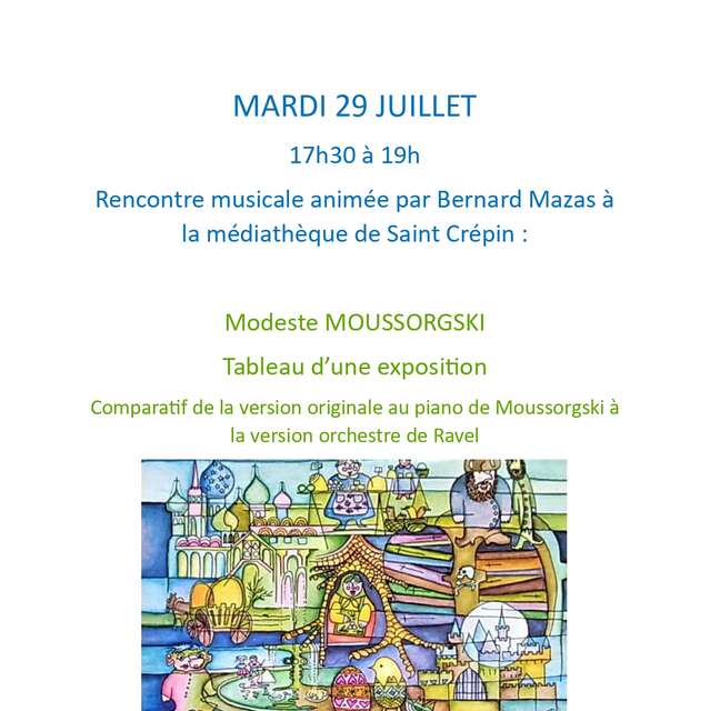 Rencontre musicale animée par Bernard Mazas
