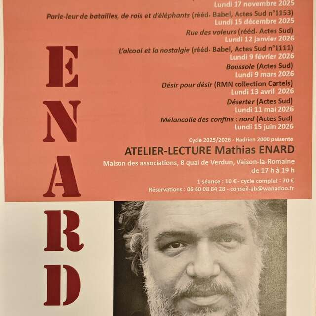 Atelier Lecture Mathias Enard - Hadrien 2000