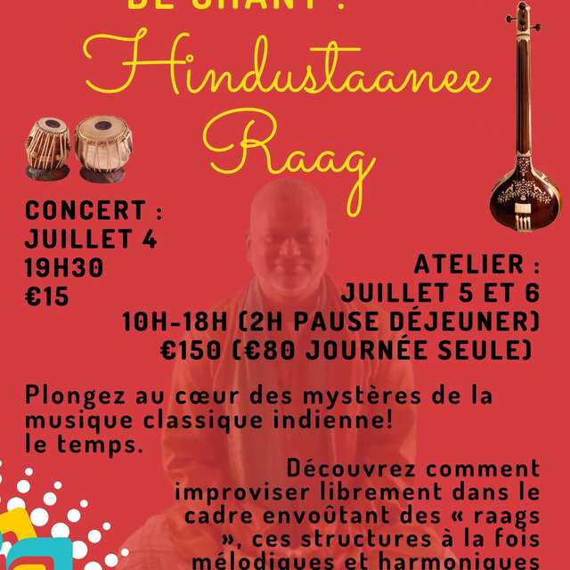 Atelier et chant: Hindustaanée Raag