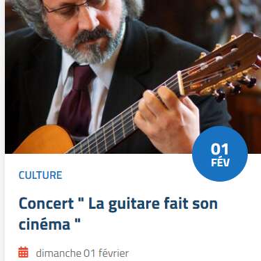 Concert " La guitare fait son cinéma "