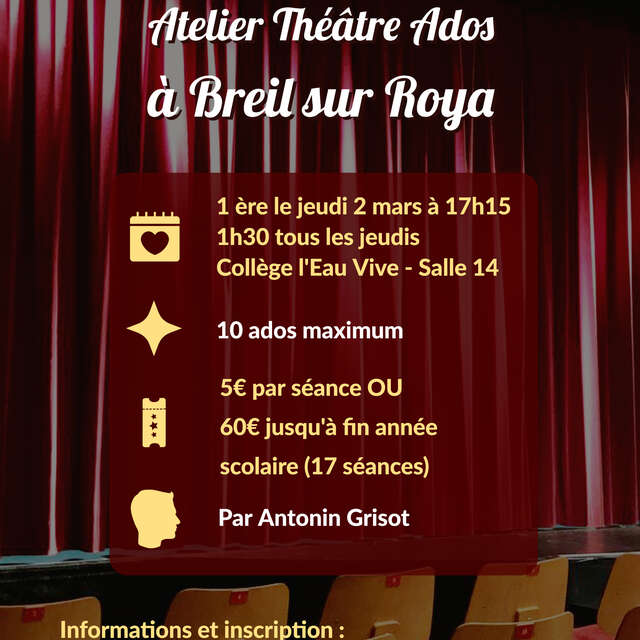 Teenage theatre workshop