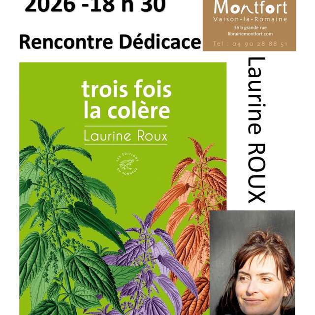 Book Signing Event for "Trois fois la colère" - Laurine Roux