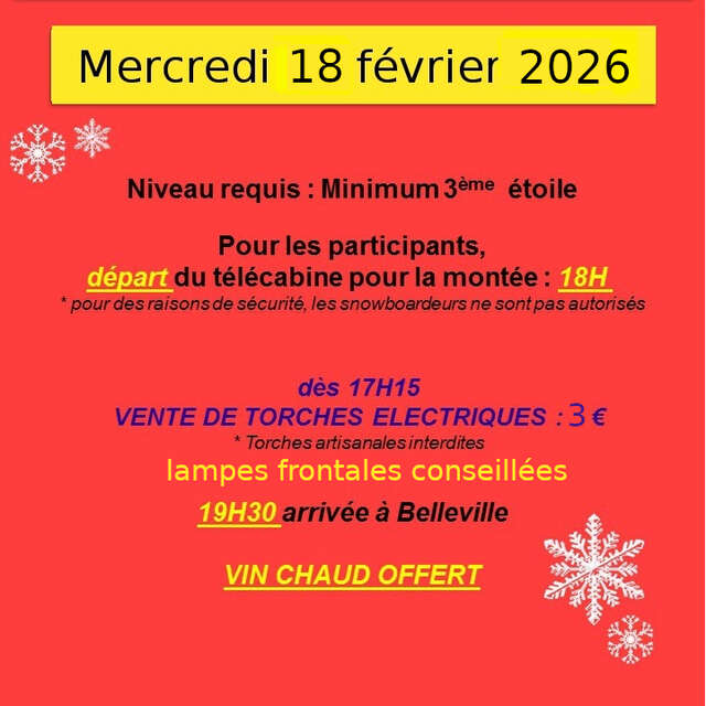 Descente aux flambeaux Hauteluce - Belleville