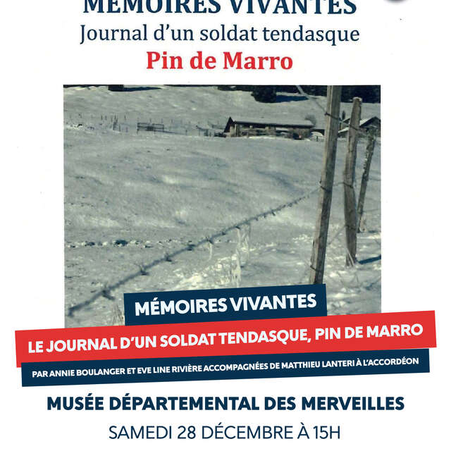 Mémoires vivantes - Le journal d'un soldat tendasque, Pin de Marro