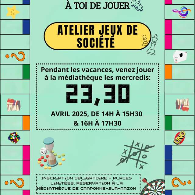 Atelier jeux de société