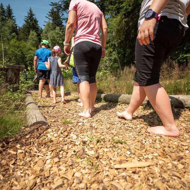Barefooting in het turflandschap van Géoparc du Chablais.