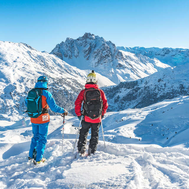 Ski de randonnée avec l'École de ski & snowboard Oxygène Vallée de l'Ubaye