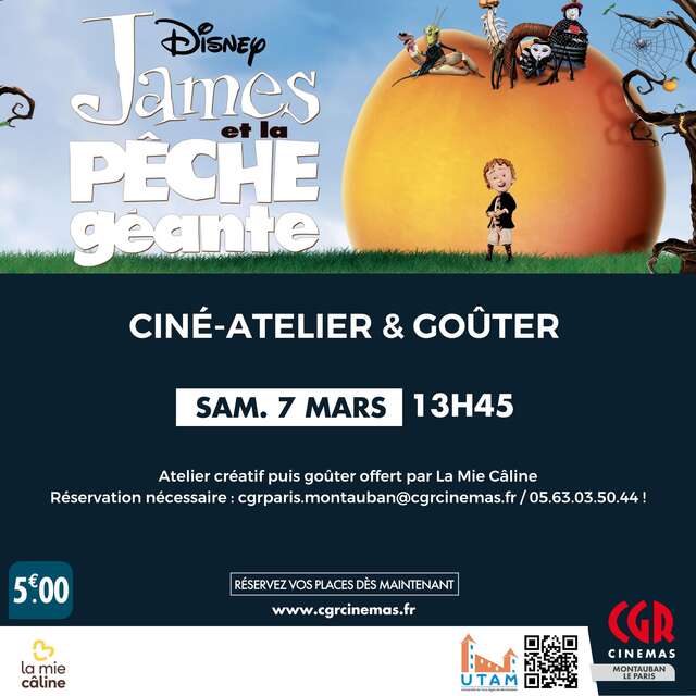 Ciné-atelier et goûter - JAMES ET LA PÊCHE GÉANTE