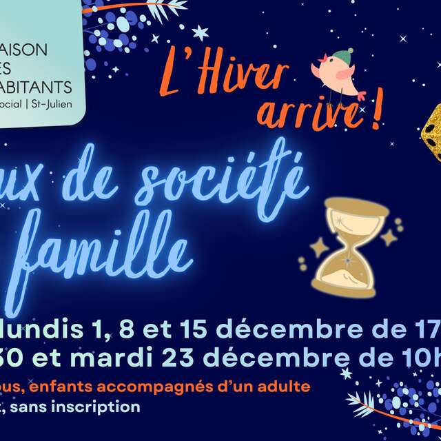 Jeux de société en famille - L'Hiver arrive !
