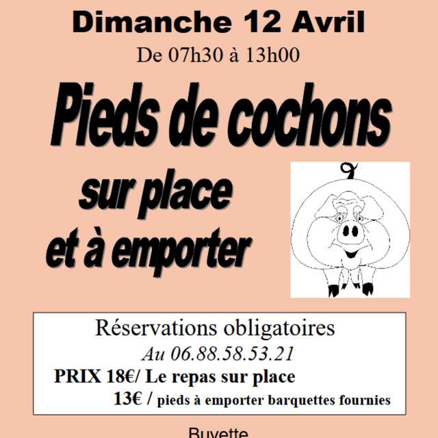 Repas - Pieds de cochons