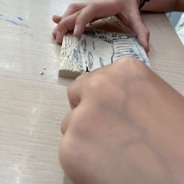 Atelier de gravures (sur lino, bois et rhénalon)