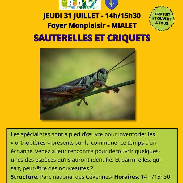 Atlas de la biodiversité - Sauterelles et criquets