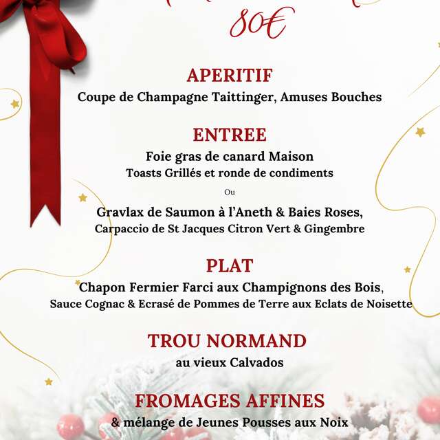 Menu de Noël 2025 - La Maison de la Sauce by Pignatelle - Beaulieu-sur-Mer