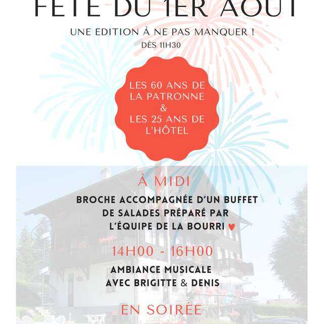 1er aout à l'hôtel de Torgon