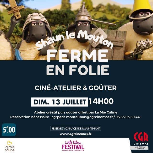 Ciné-atelier et goûter - SHAUN LE MOUTON : LA FERME EN FOLIE