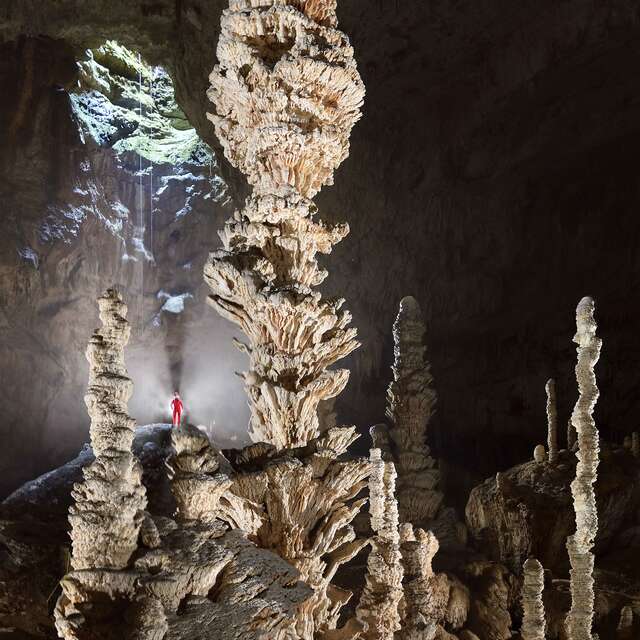 Atelier "photographie souterraine" à l'Aven d'Orgnac avec Philippe Crochet