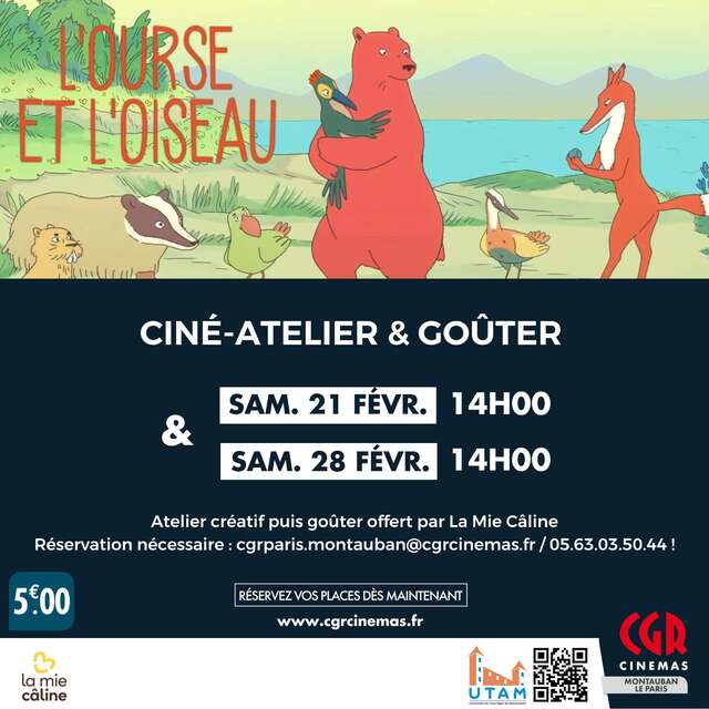 Ciné | Atelier & Goûter - L'ourse et l'oiseau