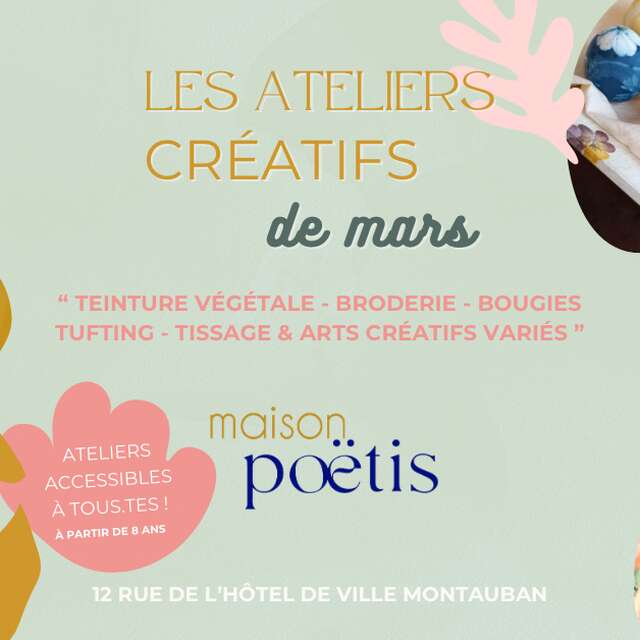 Ateliers créatifs en mars