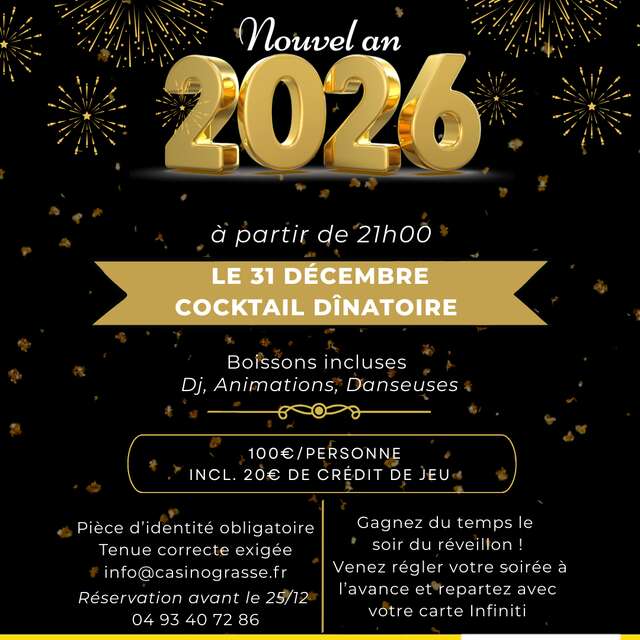 Réveillon de la Saint- Sylvestre au Casino de Grasse