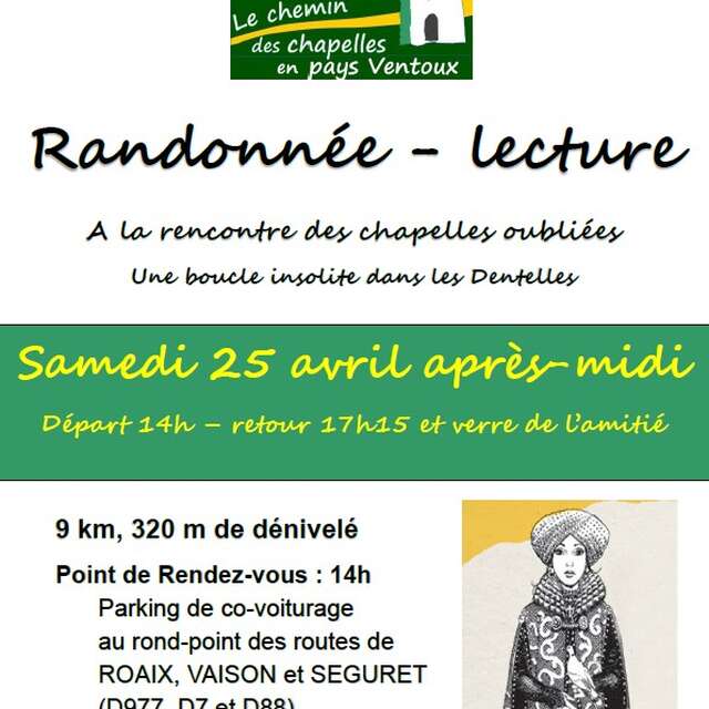 Randonnée-lecture à la rencontre des chapelles oubliées
