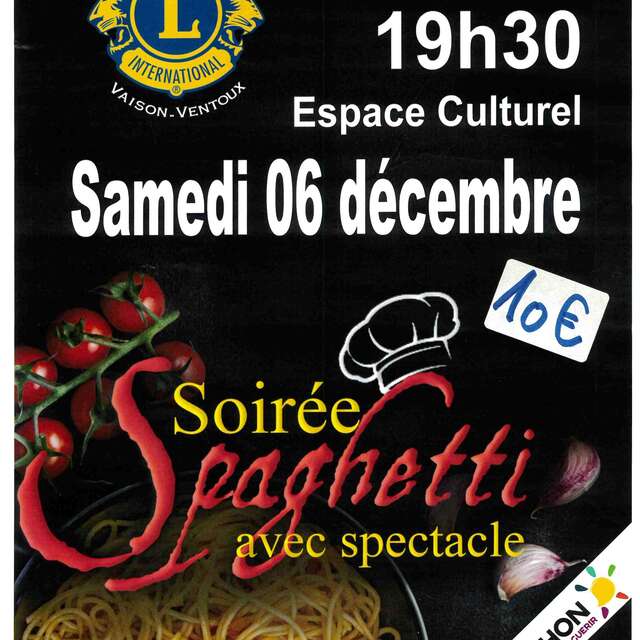 Soirée spaghetti avec spectacle - Téléthon
