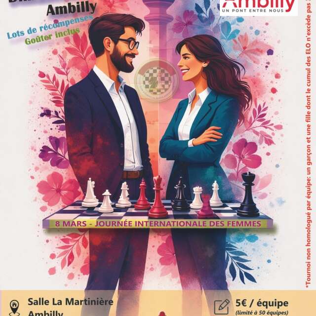 Tournoi amical d'echecs par équipe "Un gars, une fille"