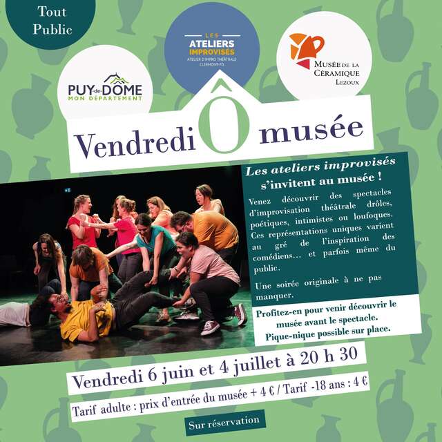 Les vendredis Ô musée -Théâtre avec "Les ateliers improvisés"