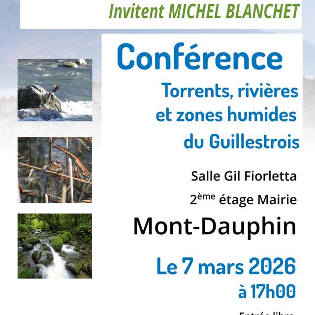 Conférence sur l'eau, torrents et zones humides