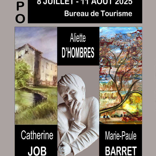 Exposition des peintures de C. Job & M-P Barret et sculptures de A. D'Hombres