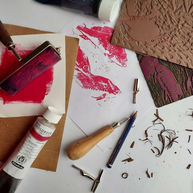 Stage Linogravure - Carte Noël