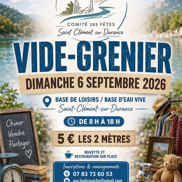 Vide grenier à Saint-Clément-sur-Durance