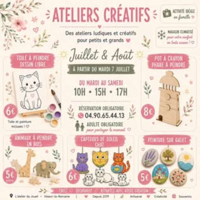 Kreativworkshops – „L'Atelier du Jouet“