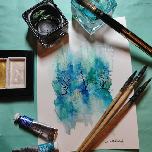 Atelier d'aquarelles : chalets et mazots