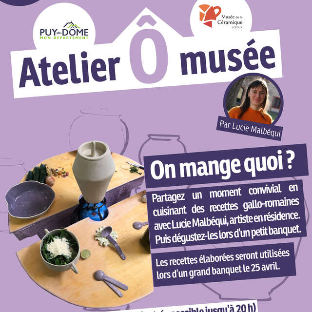 Les Ateliers Ô musée : "On mange quoi ?" - Atelier cuisine adulte