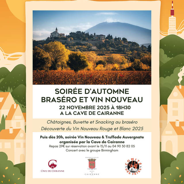 Soirée d'Automne, Braséro et Vin Nouveau - Les Automnales en Vaison Ventoux