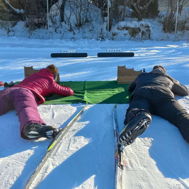 Initiation au tir au laser en ski de fond
