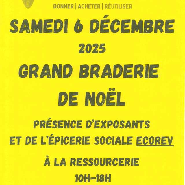 Grande braderie de Noël à la ressourcerie