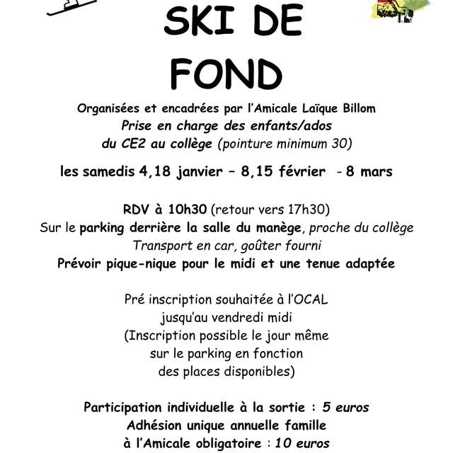 Sortie ski nordique et raquettes