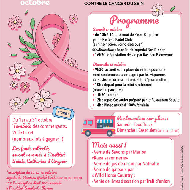 Rasteau se mobilise pour Octobre Rose