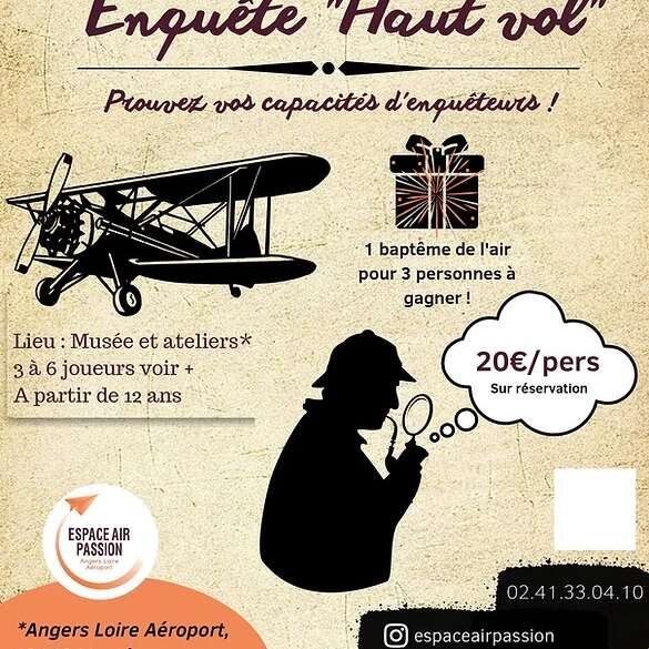 Jeu d'enquête Haut vol - Jeu immersif