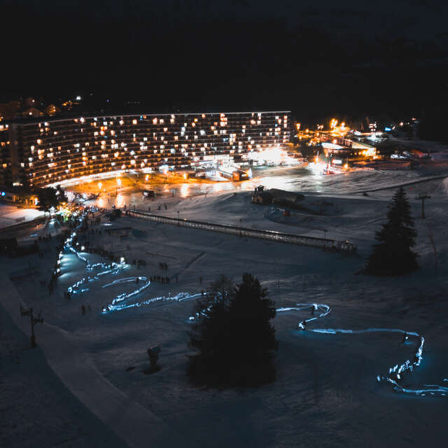 Session glisse nocturne à Superdévoluy