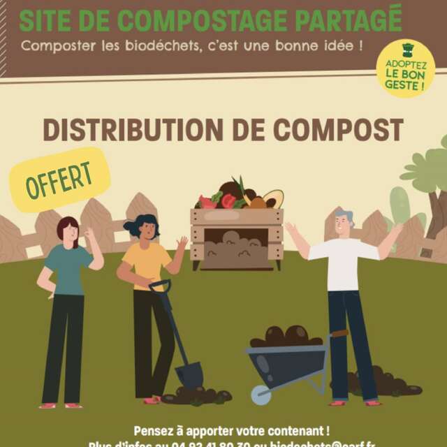 Distribution de compost