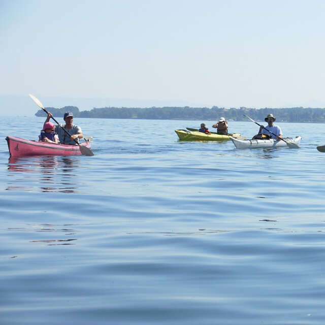 Randonnée en kayak sur le Léman - base de St-Gingolph